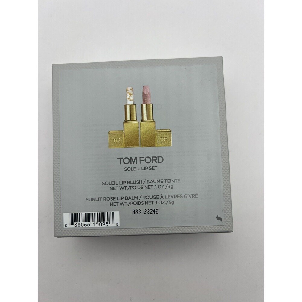 Tom Ford Soleil Lip Set,Soleil Lip Blush+Sunlit Rose Lip Balm, Full Size New - Picture 2 of 2